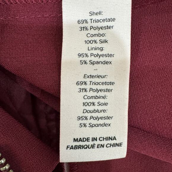 CINQ A SEPT Lana Piped Cropped Trousers Size 2 Rhubarb Camilla Red Crepe Pants - Picture 7 of 11